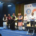 Felicitated by Minister of HRD at “Innovating Mementos for Smart Hackthon 2017-18” launch at COEP